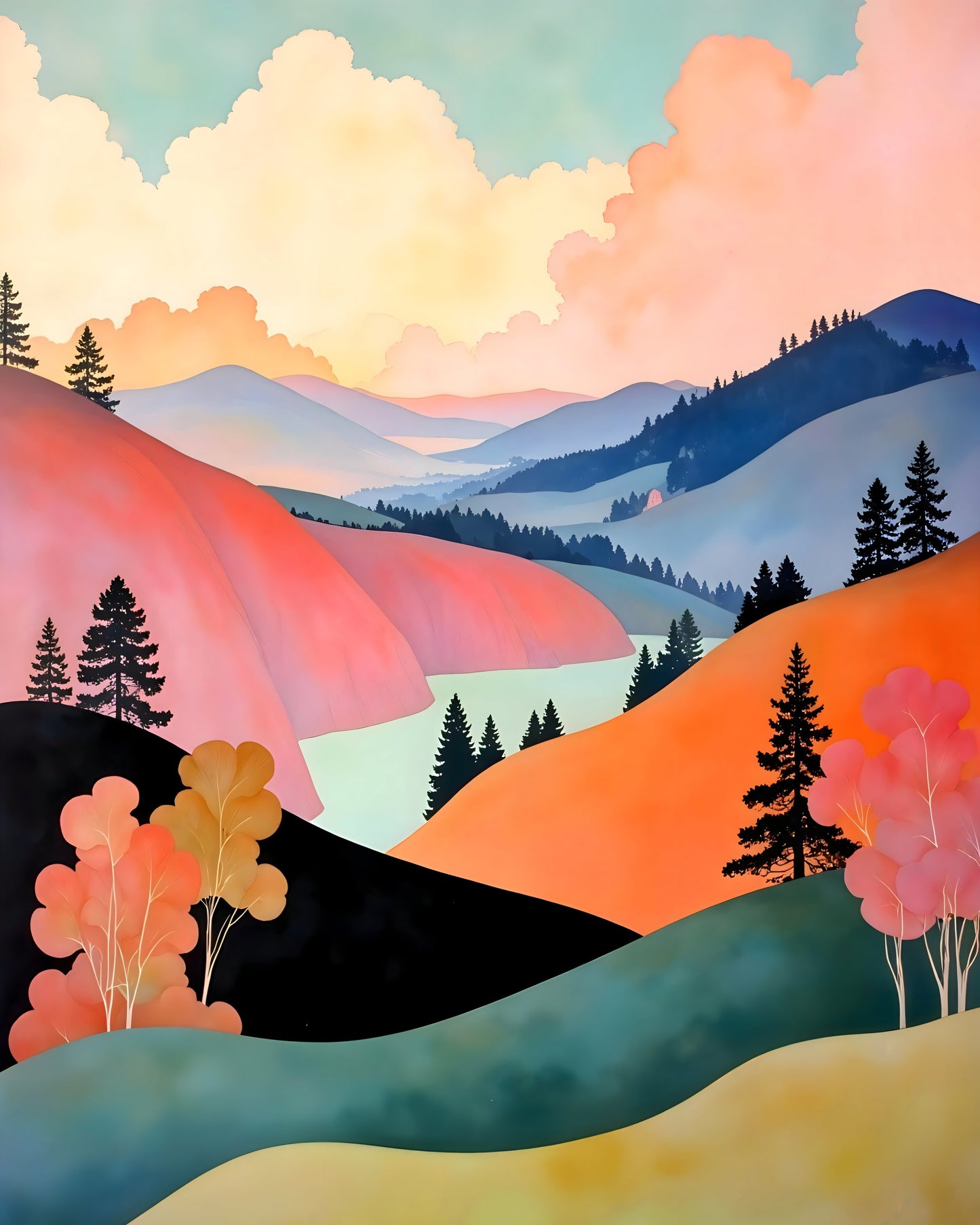 Romance of the Hills Art Print - Poster / Art Print