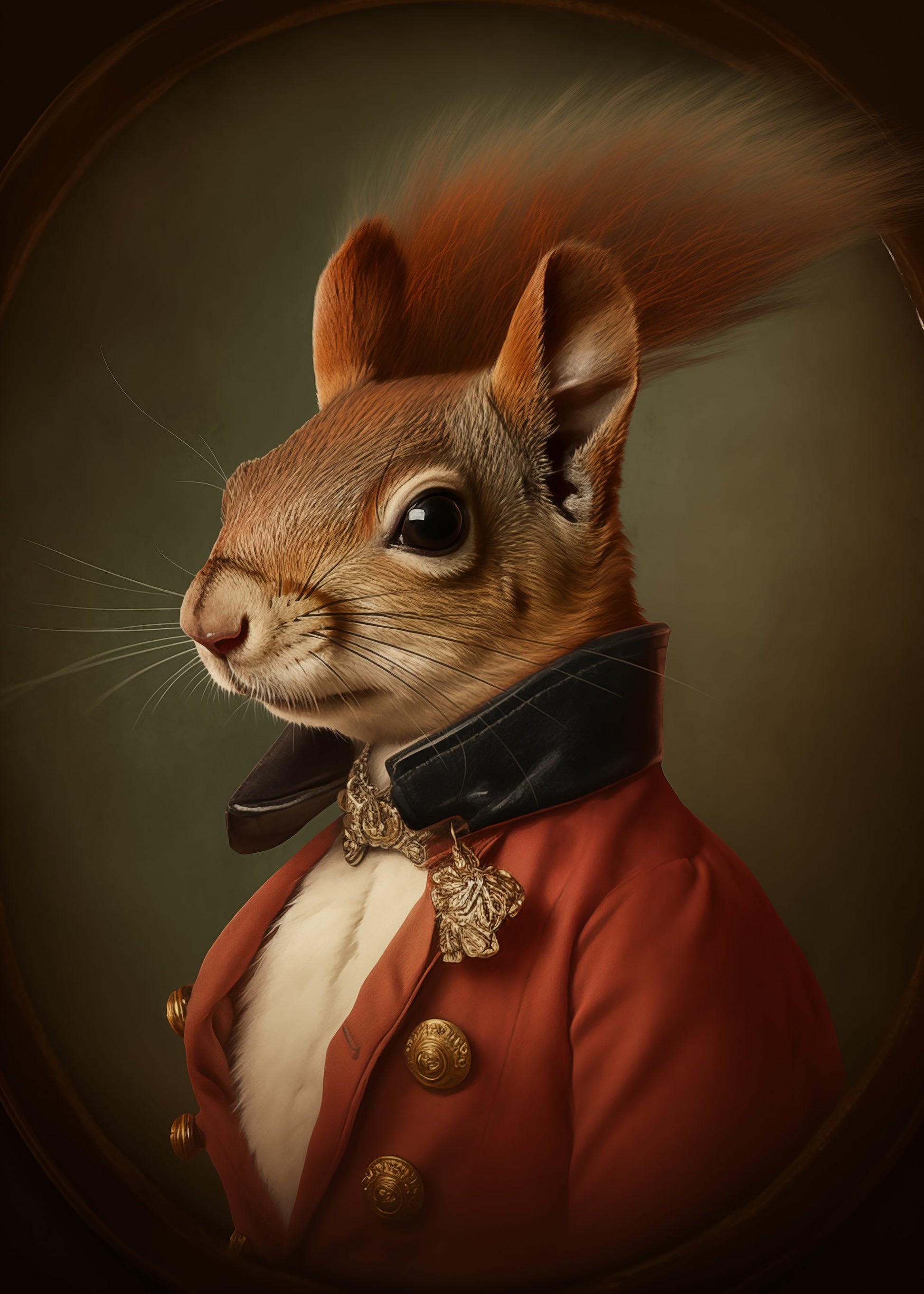 Regal Squirrel Gentleman - Poster / Art Print