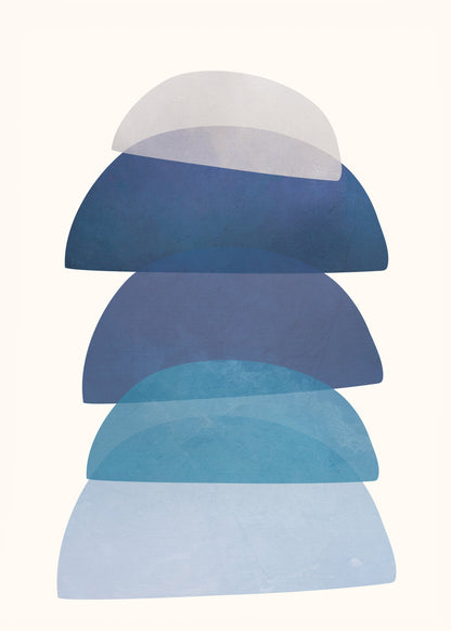 Blue Stack 01 - Poster / Art Print