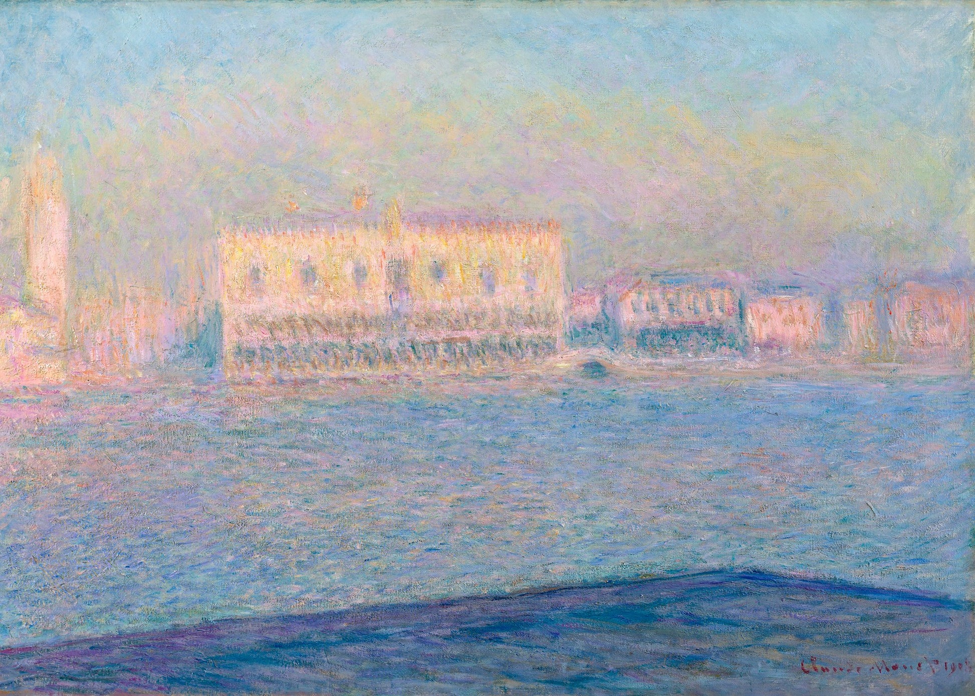 The Doge's Palace Seen From San Giorgio Maggiore (1908) By Claude Monet - Poster / Art Print
