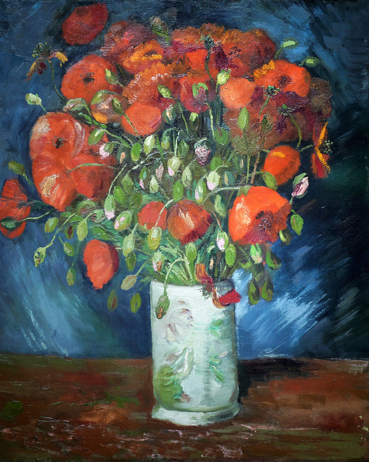 Vincent Van Gogh's Vase With Poppies (1886) - Poster / Art Print