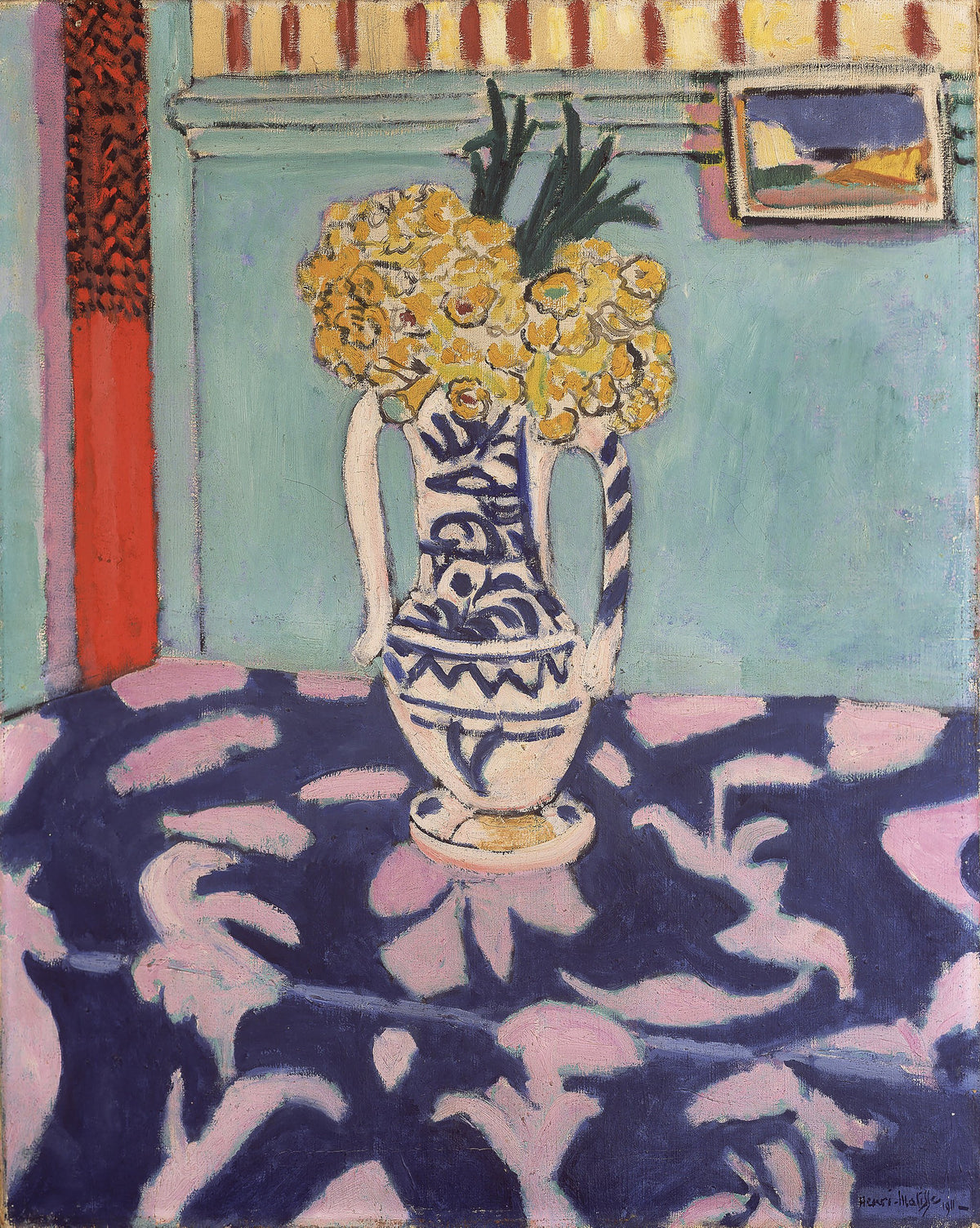 Henri Matisse's Les Coucous, Tapis Bleu Et Rose (1911) - Poster / Art Print