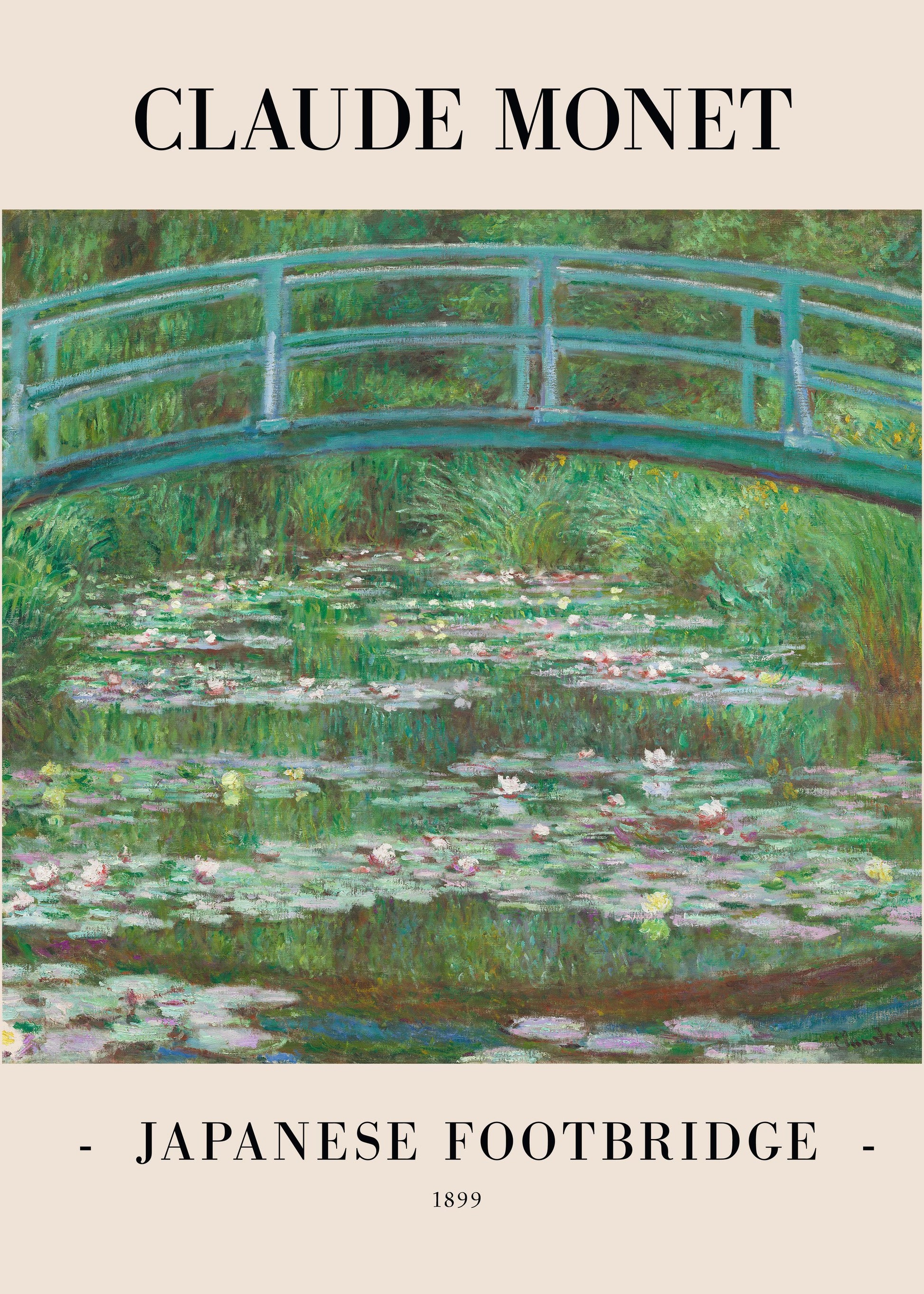 Japanese Footbridge 1899 - Poster / Art Print