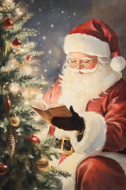 Santa's Quiet Moment - Poster / Art Print
