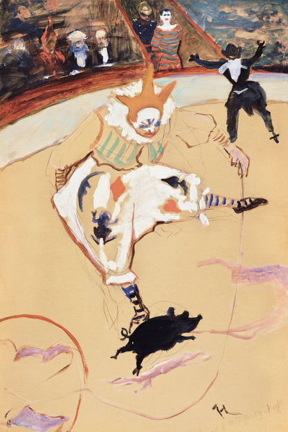 At the Circus Fernando Medrano With a Piglet (ca. 1889) - Poster / Art Print