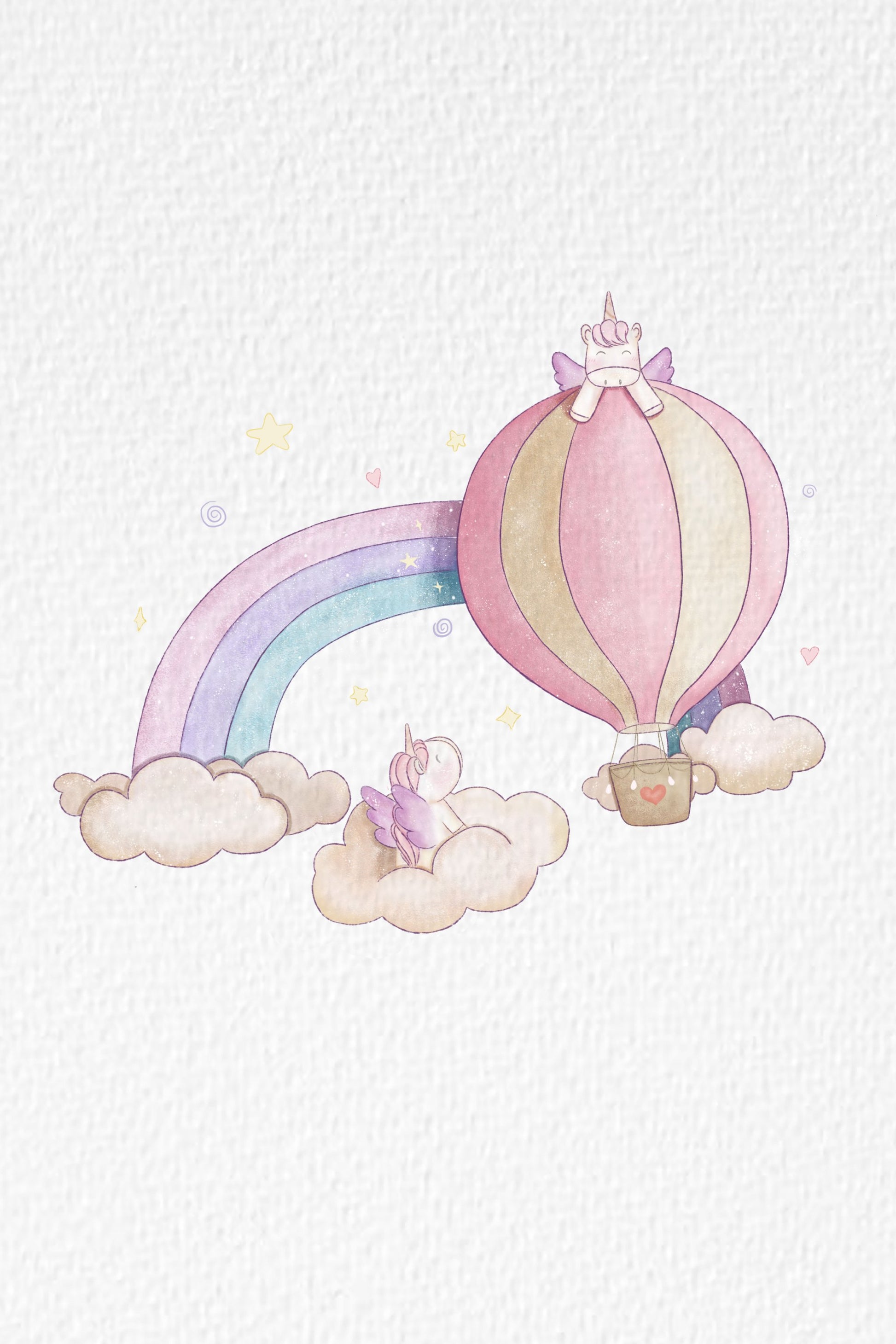 Kawai Cloudy Unicorn - Poster / Art Print