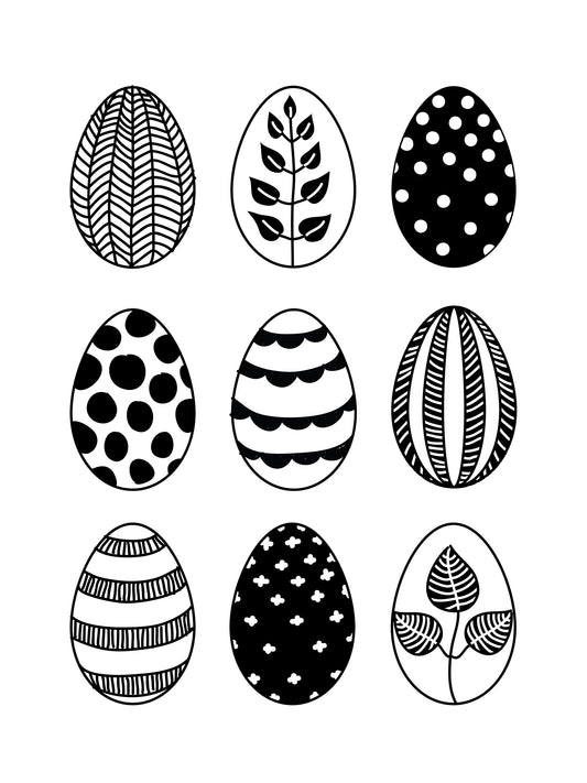 Scandi Easter eggs - Poster / Art Print