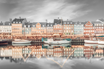 COPENHAGEN VINTAGE Nyhavn Idyllic Evening Impression - Poster / Art Print