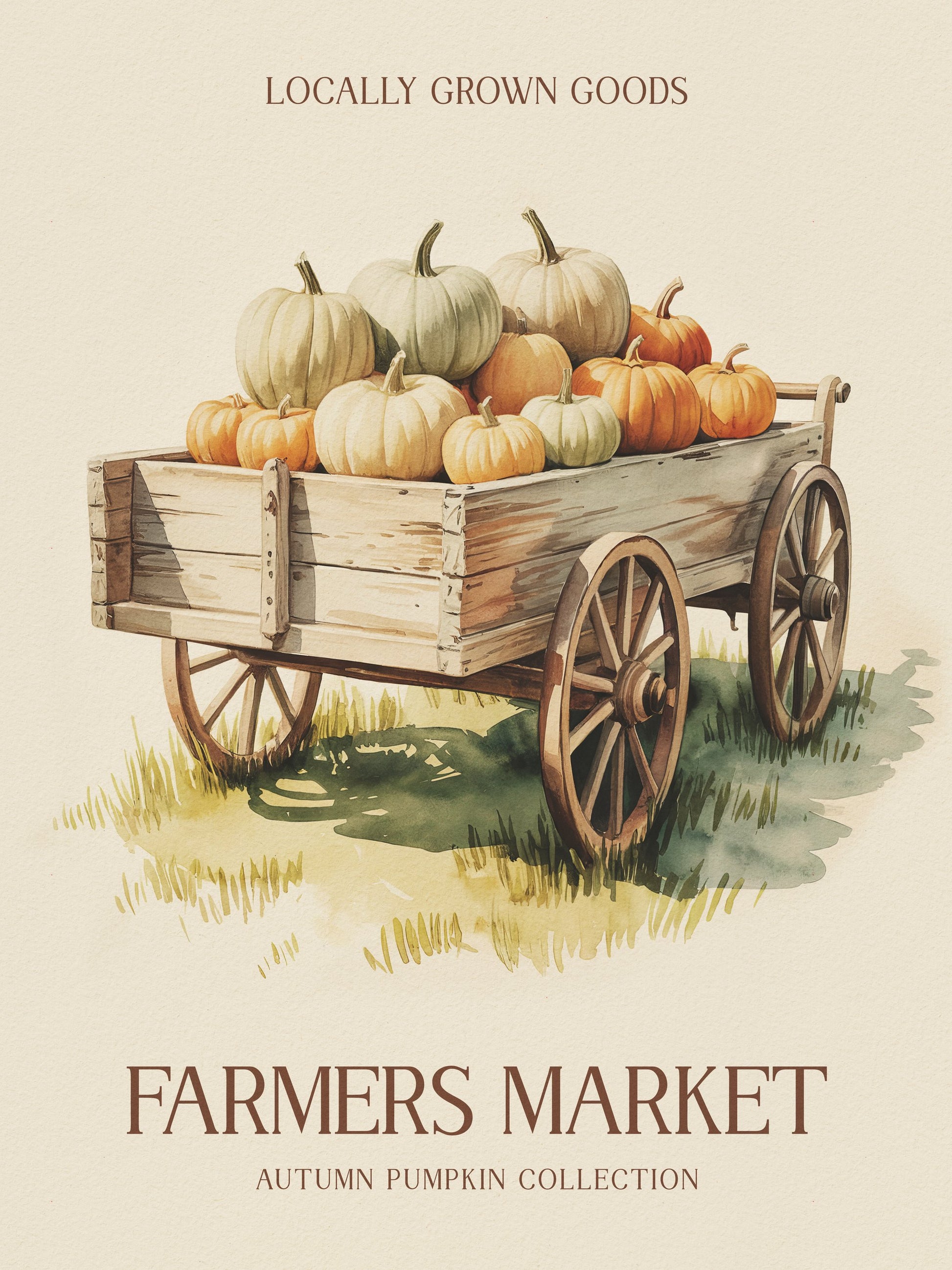 Farmers Market Pumpkin - Poster / Art Print