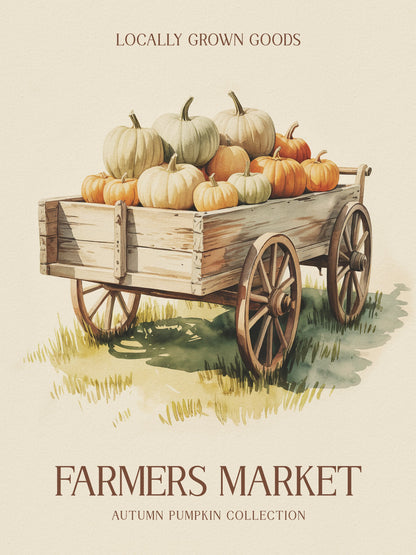 Farmers Market Pumpkin - Poster / Art Print