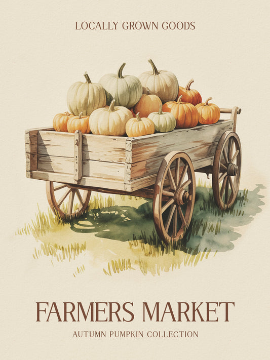Farmers Market Pumpkin - Poster / Art Print