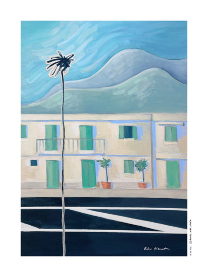 Alpes Maritimes With Palm Tree - Poster / Art Print