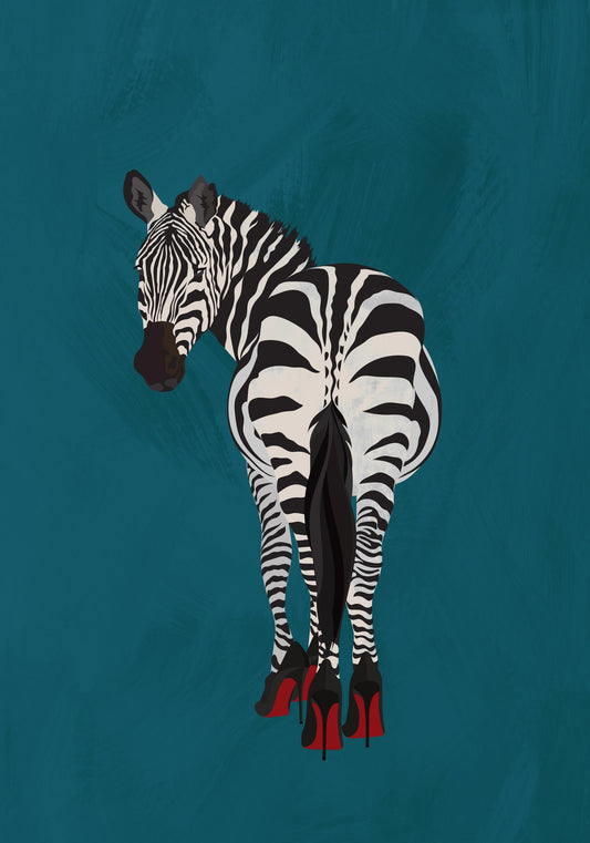 Zebra heels - Poster / Art Print