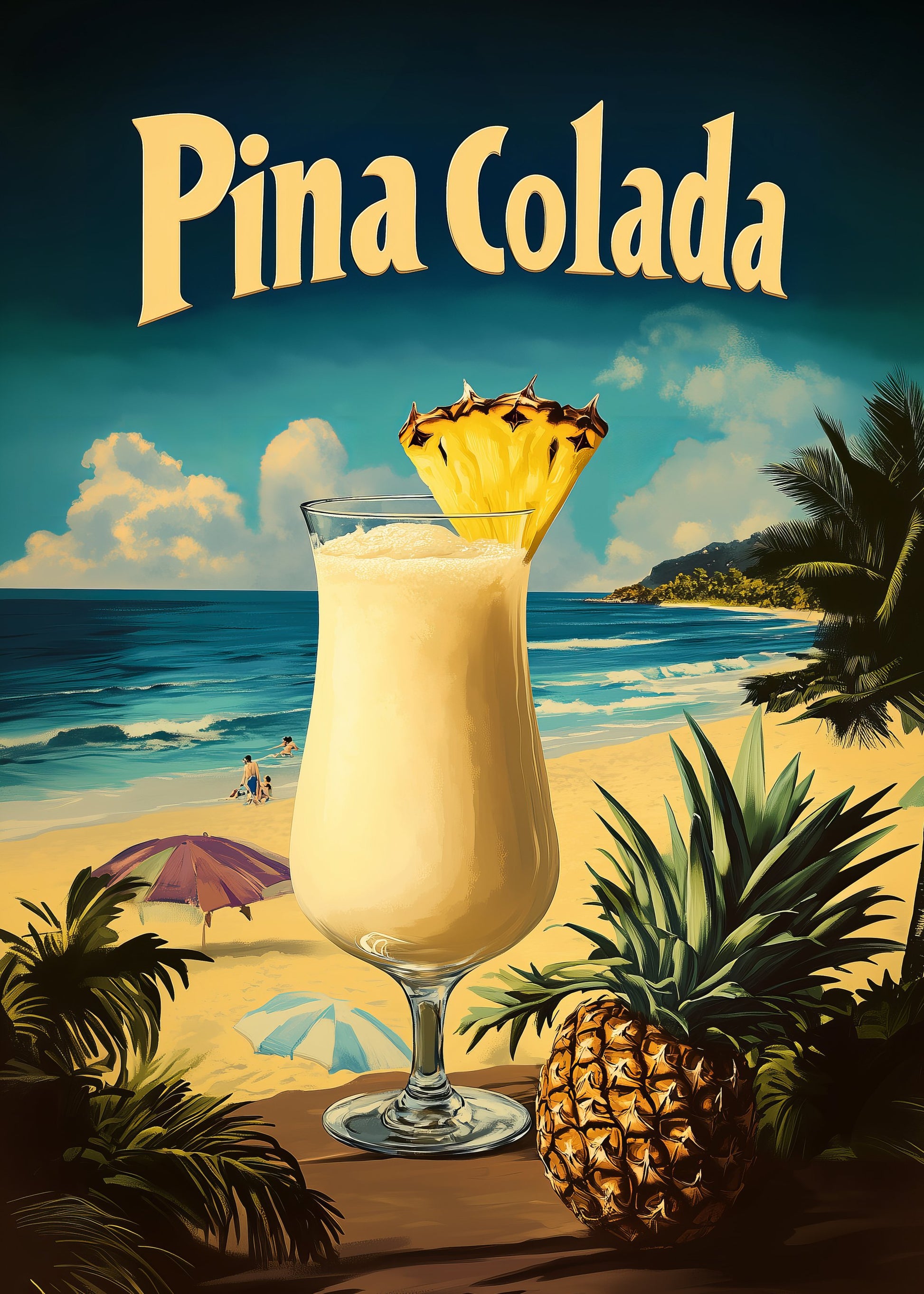 Pina Colada Vintage - Poster / Art Print