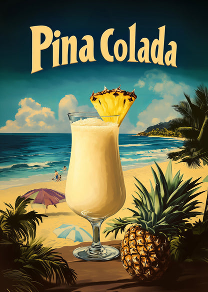 Pina Colada Vintage - Poster / Art Print