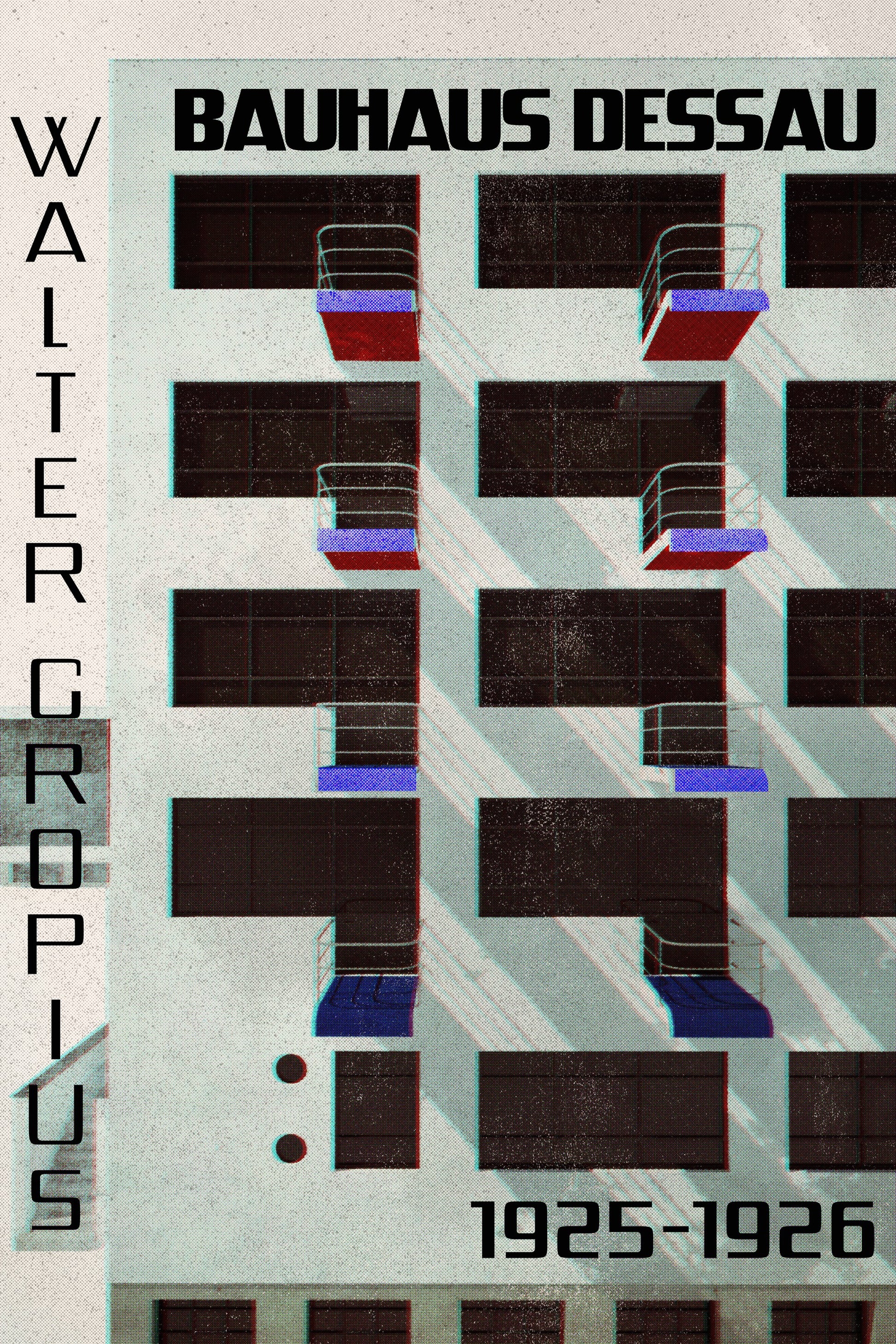 Bauhaus Dessau style IV - Poster / Art Print