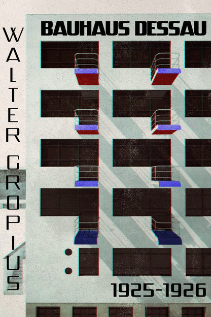 Bauhaus Dessau style IV - Poster / Art Print