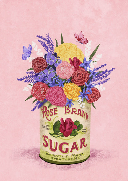 Flowers In a vintage Can - Poster / Art Print
