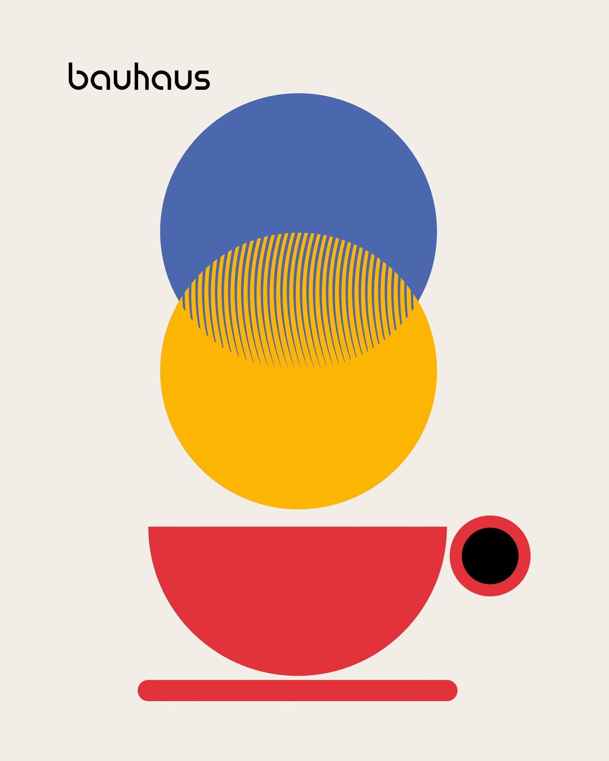 Bauhaus Coffee Abstract - Poster / Art Print