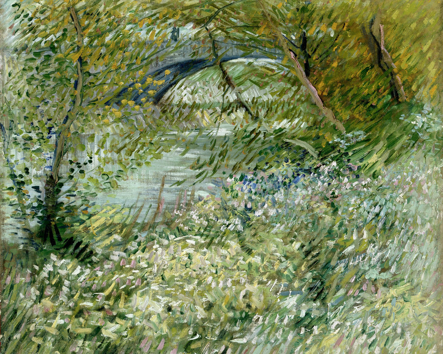 Vincent Van Gogh's River Bank In Springtime (1887) - Poster / Art Print