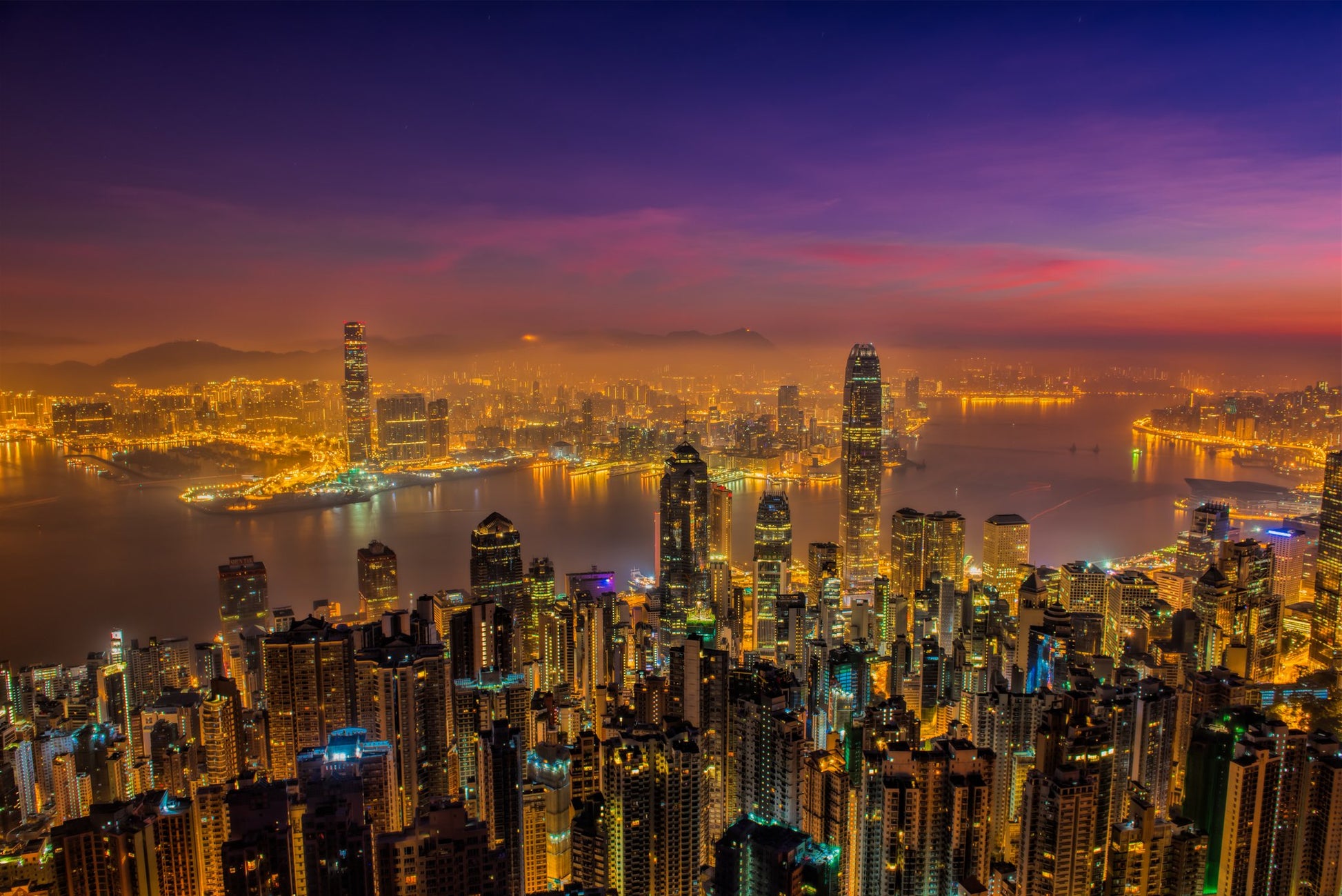 Hong Kong sunrise - Poster / Art Print