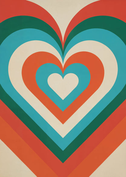 Concentric Hearts - Poster / Art Print
