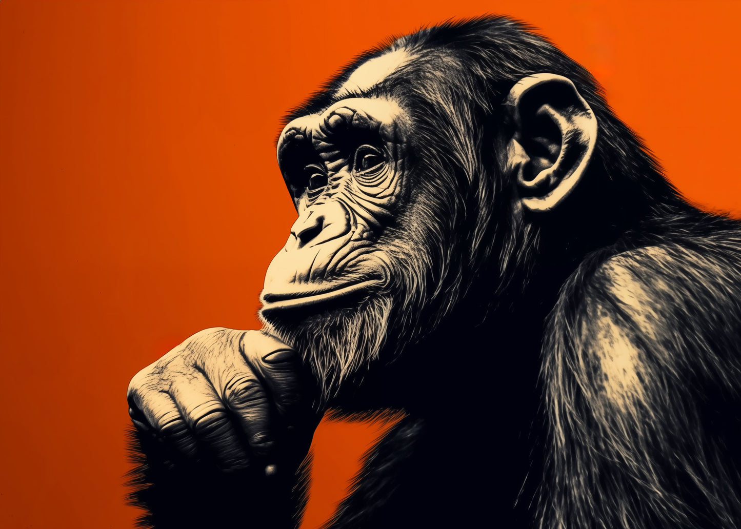 Thinking Monkey - Poster / Art Print