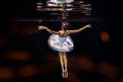 Underwater white ballet - Poster / Art Print