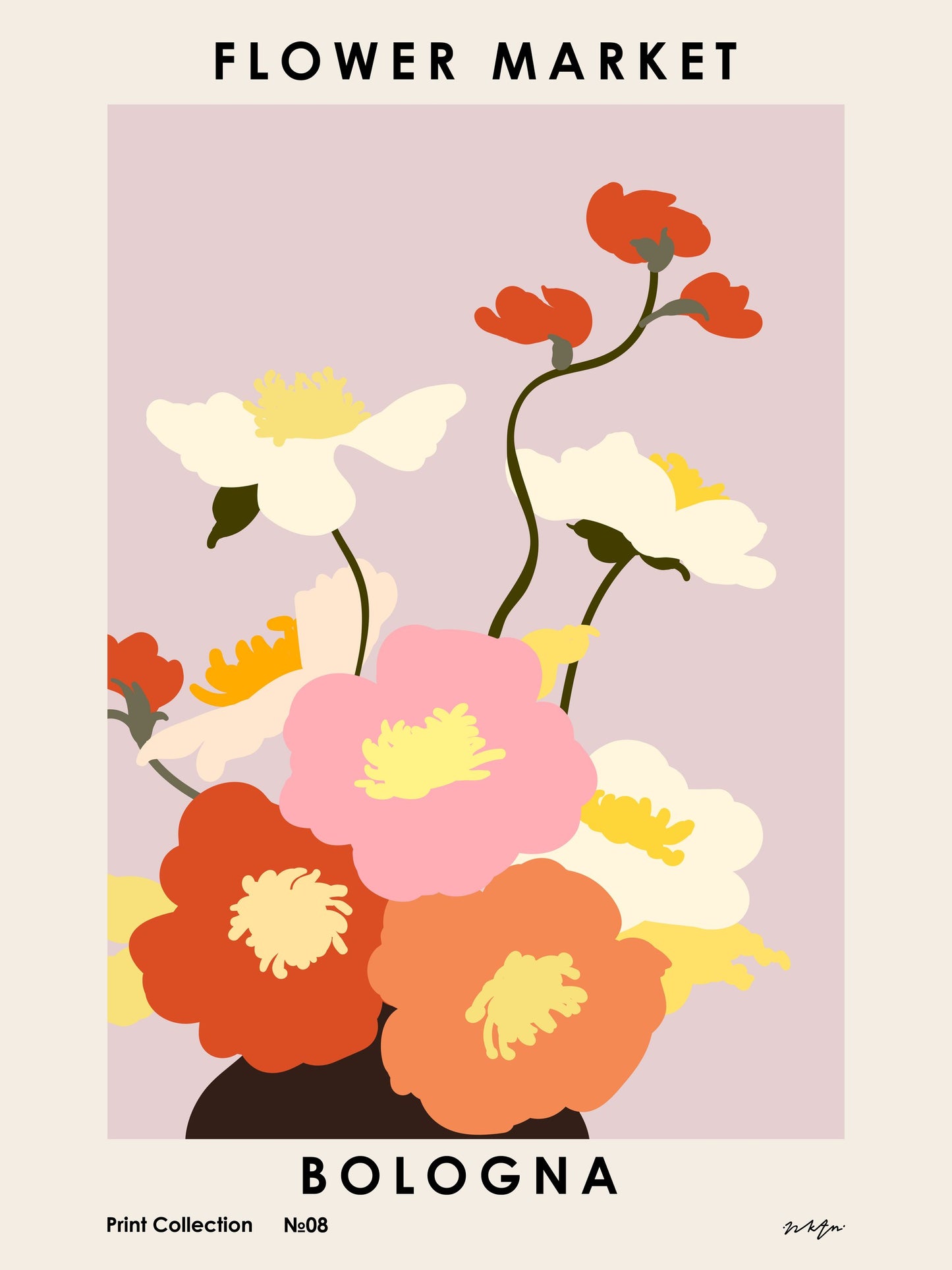 Flower Market. Bologna - Poster / Art Print