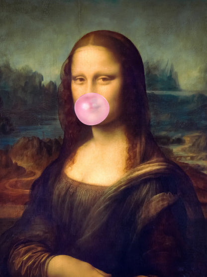 Mona Lisa Bubble Gum - Poster / Art Print