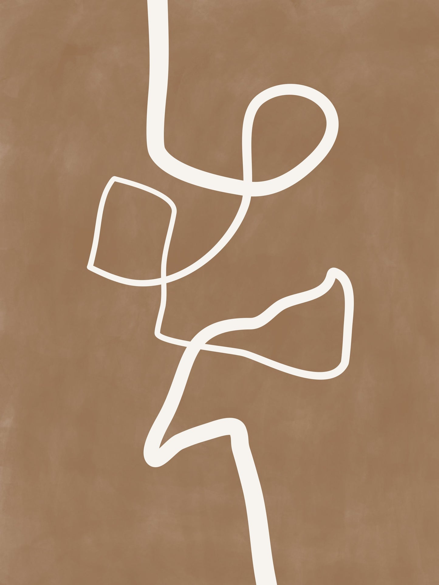 Brown Single Line Artwork - Poster / Art Print