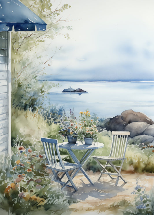 Summer Theme In Watercolor No 7 - Poster / Art Print