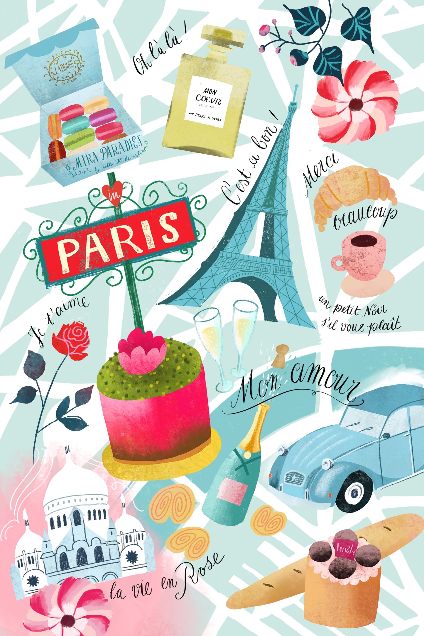 Paris Sucre Sacre Coeur - Poster / Art Print