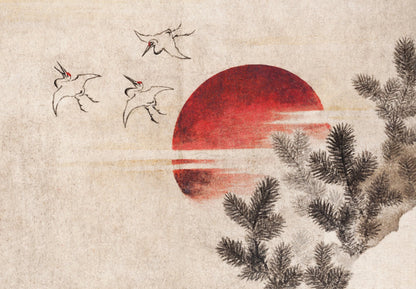 Birds and Sunset, From Album of Sketches (1814) Full - Poster / Art Print