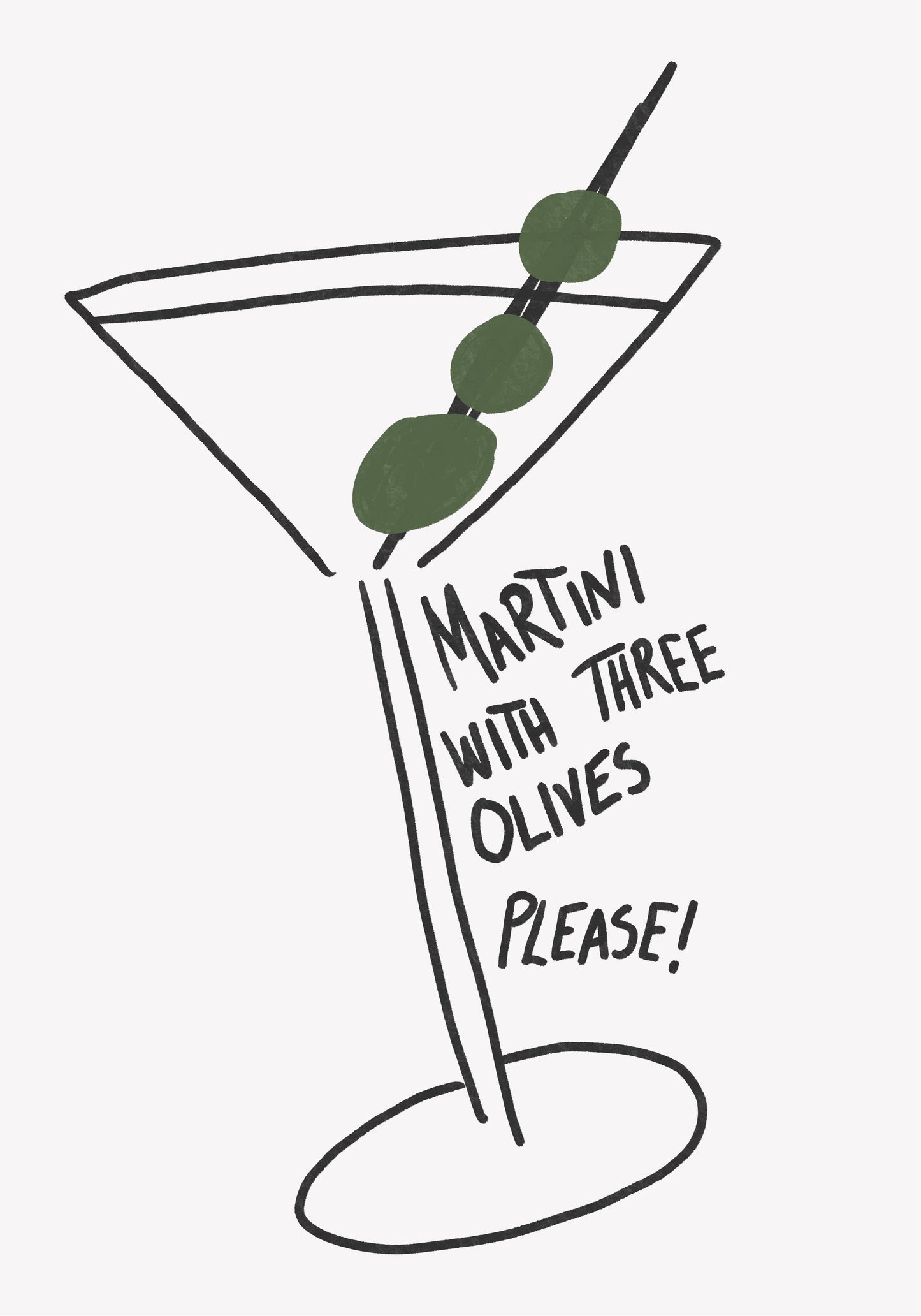 Martini Three Olives - Poster / Art Print