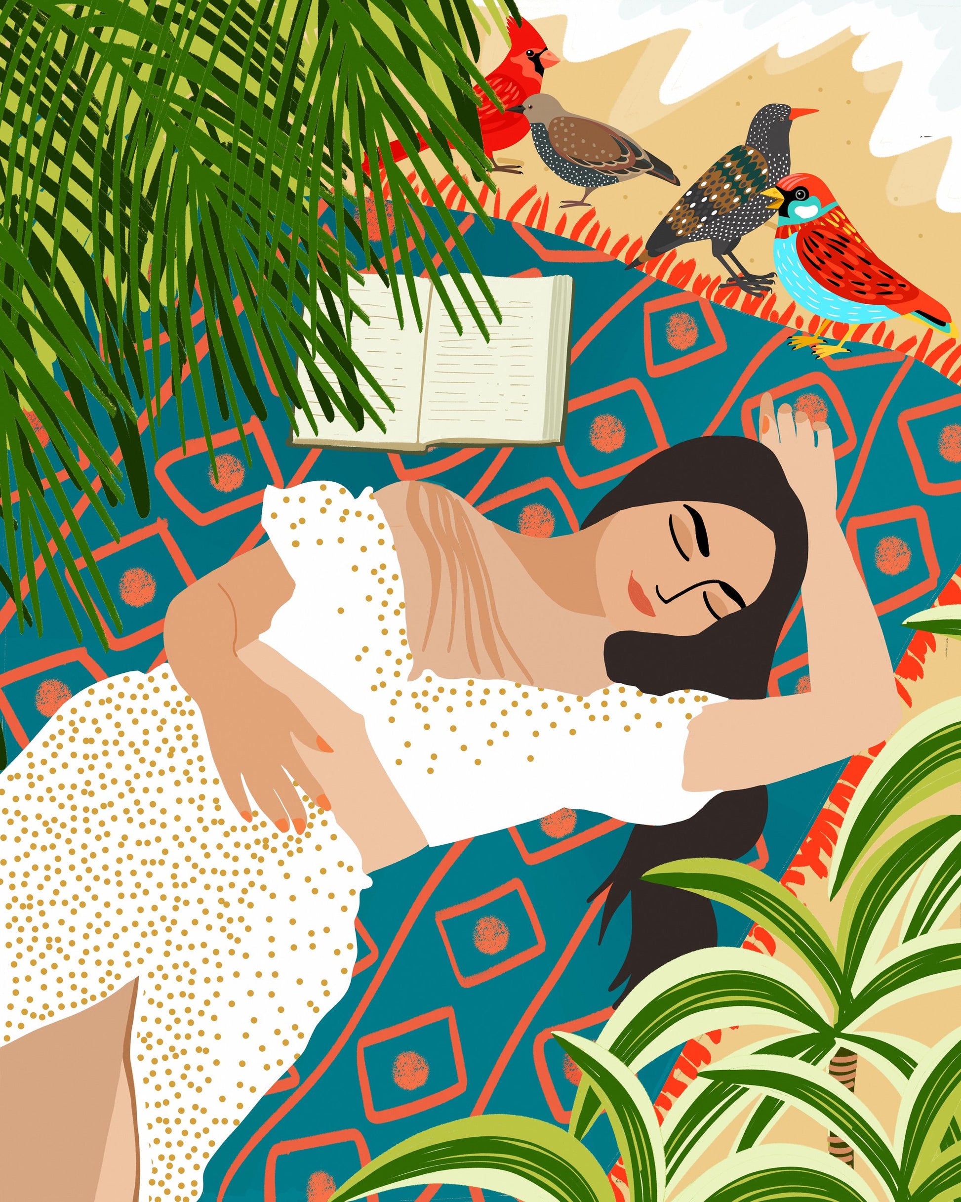 Beach. Read. Sleep. Repeat. - Poster / Art Print
