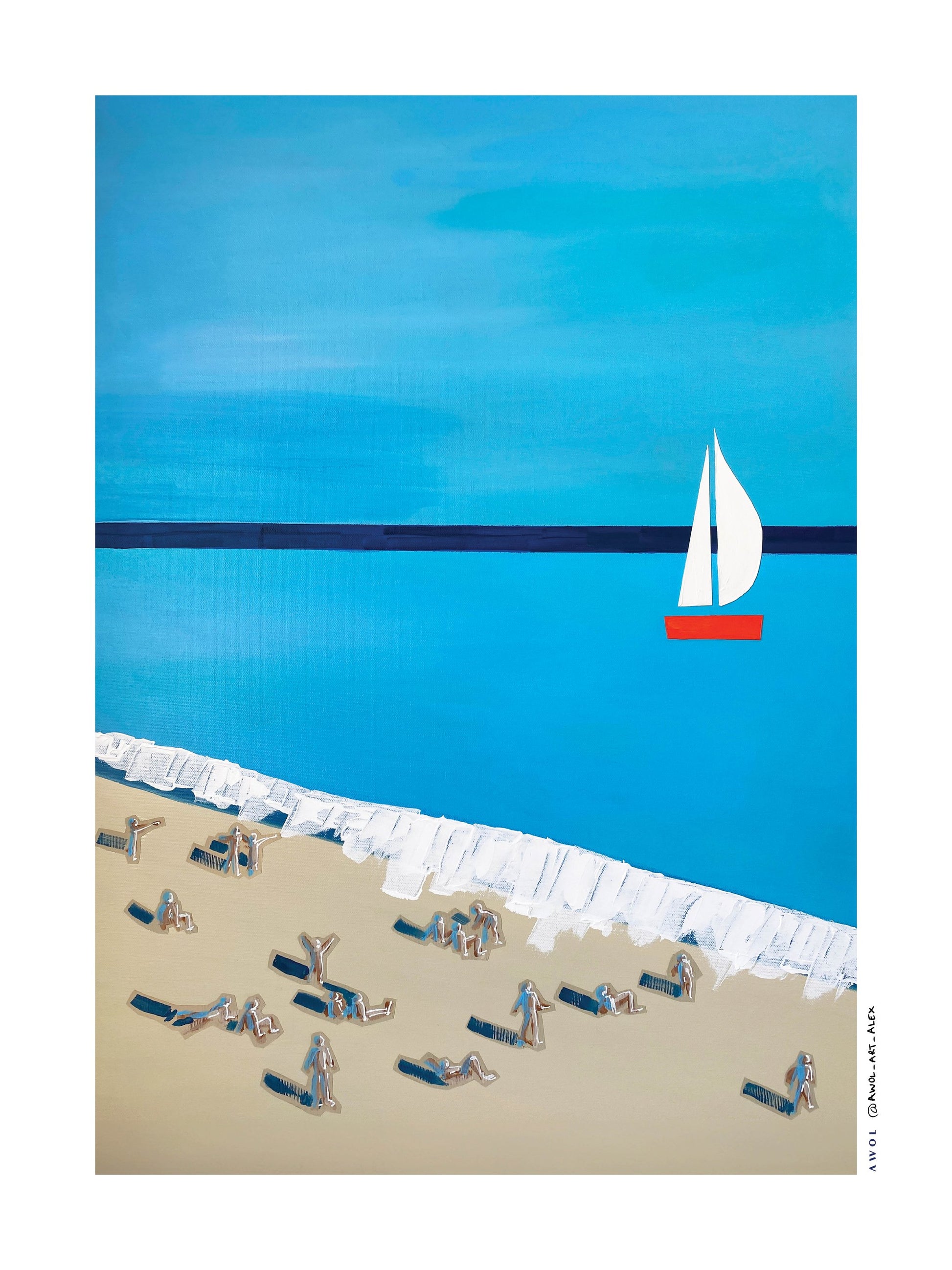 Minimalist Beach Day - Poster / Art Print