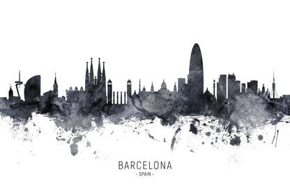 Barcelona Spain Skyline - Poster / Art Print