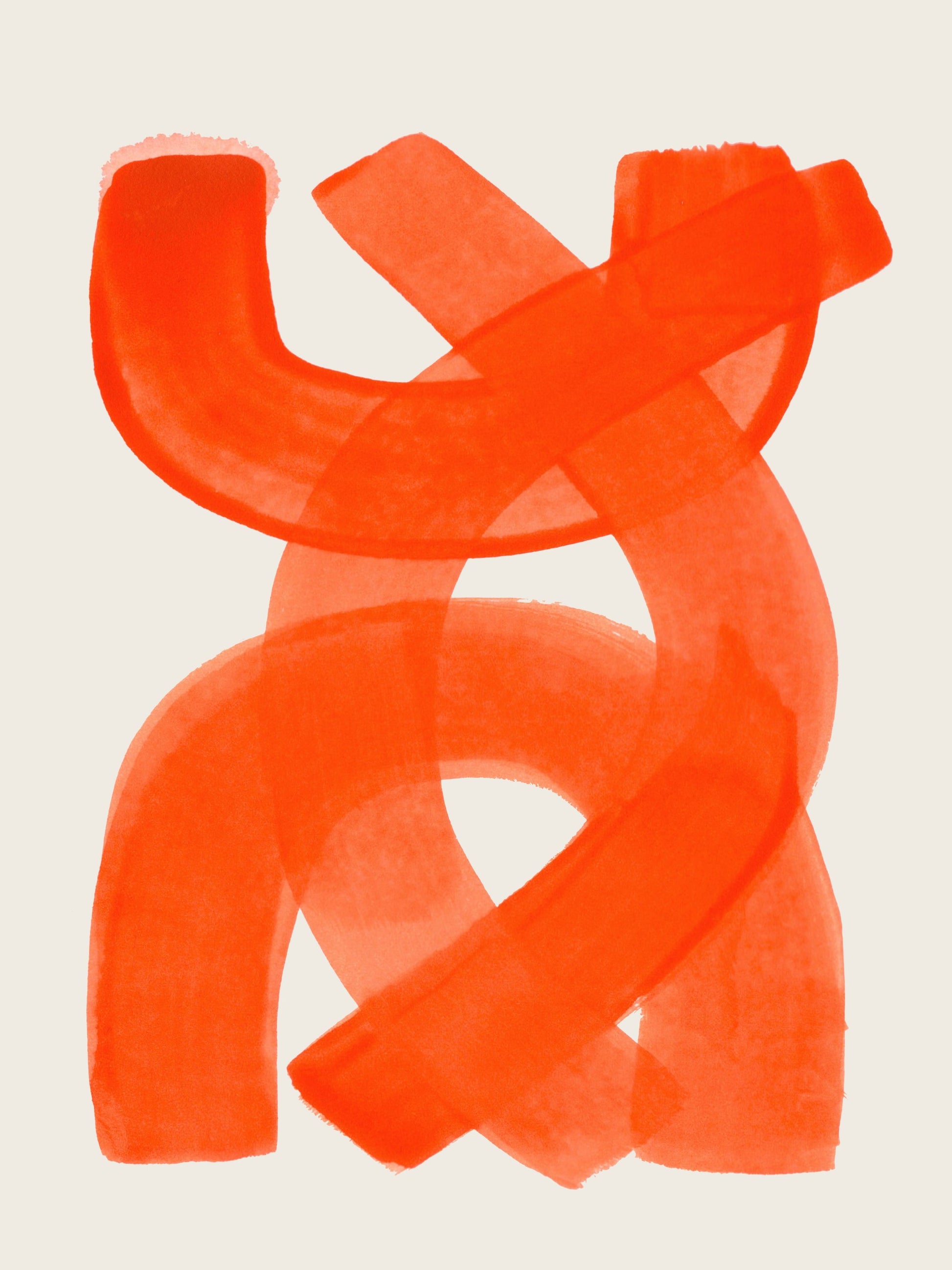 Orange Strokes - Poster / Art Print