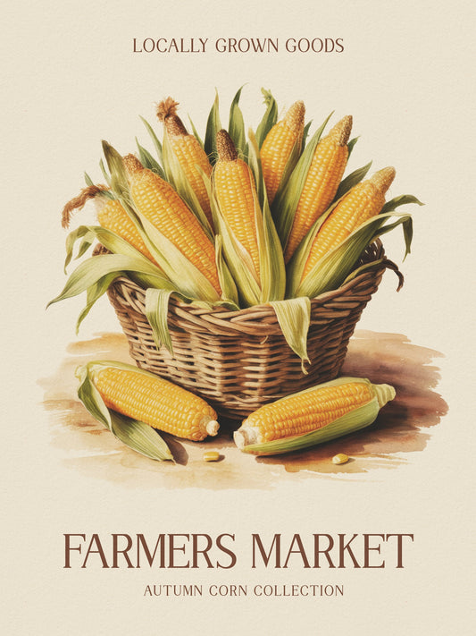 Farmers Market Corn - Poster / Art Print