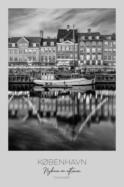 Copenhagen With Reflections In The Water - Poster / Art Print
