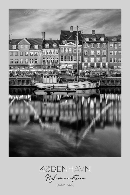 Copenhagen With Reflections In The Water - Poster / Art Print