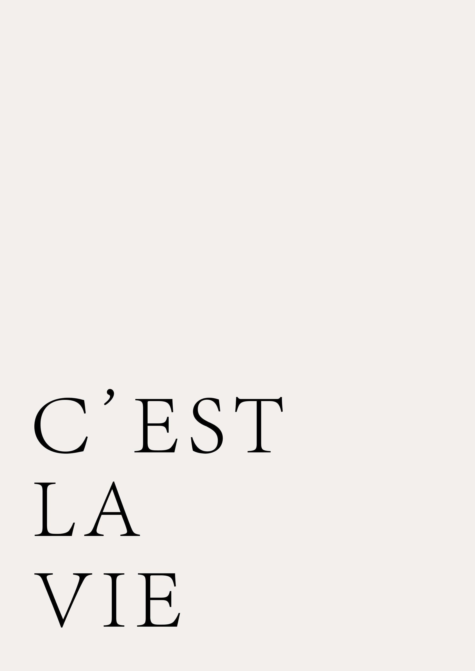 C'est La Vie - Poster / Art Print