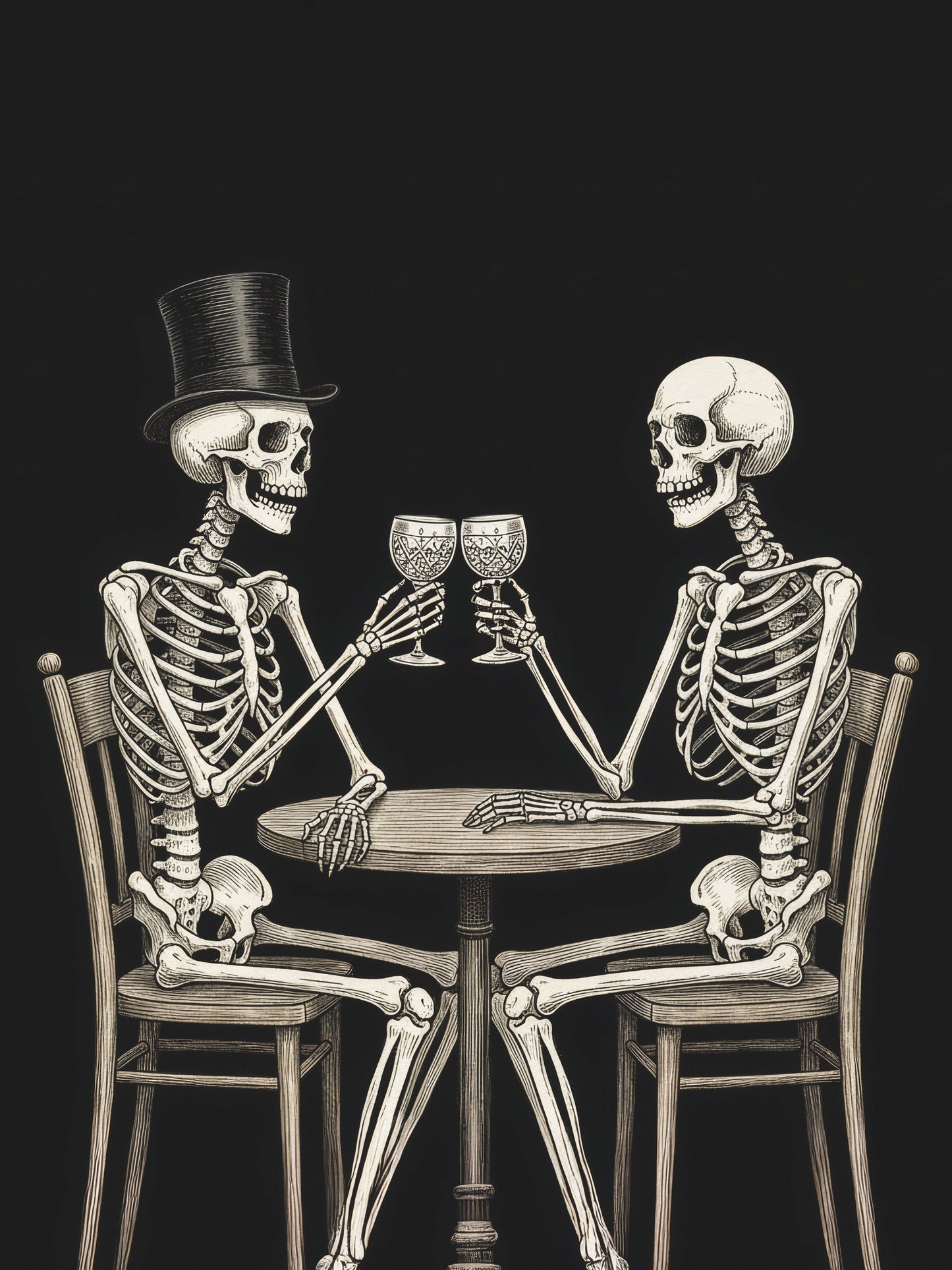 Celebrating Skeletons - Poster / Art Print