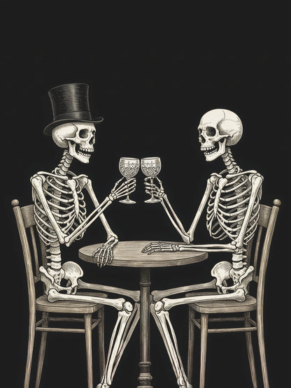 Celebrating Skeletons - Poster / Art Print