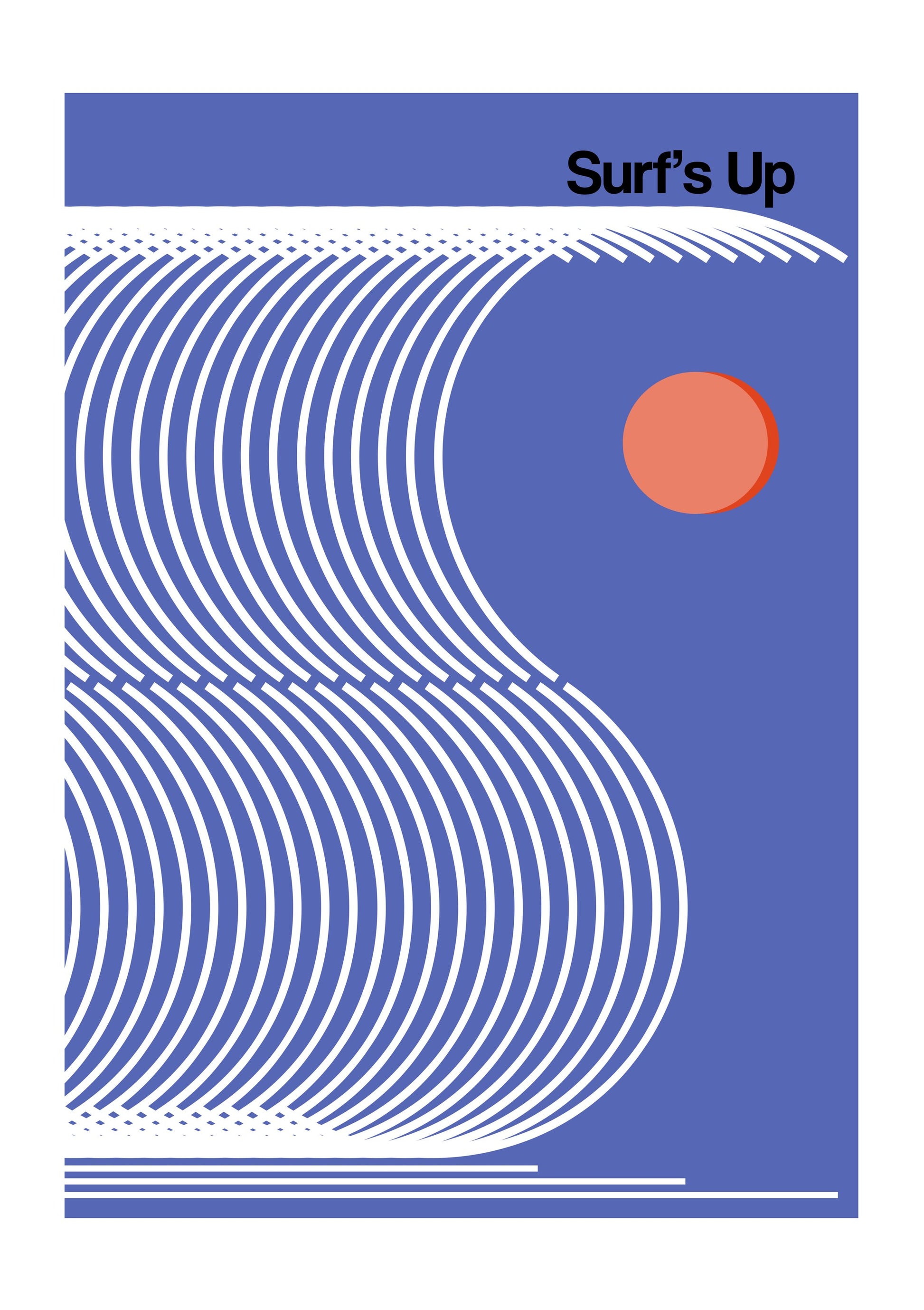 Surf's Up Blue - Poster / Art Print