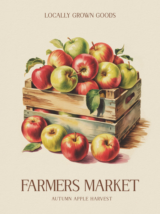 Farmers Market Apple - Poster / Art Print