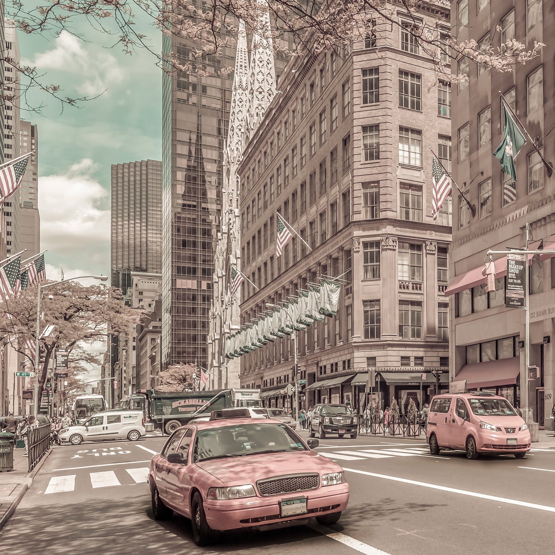 MANHATTAN 5th Avenue | urban vintage style - Poster / Art Print